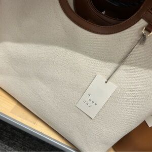 A New Day Tan and Brown Tote Bag